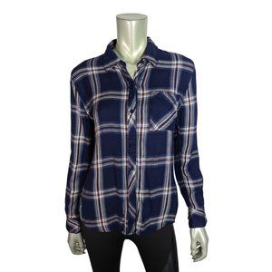 Rails‎ Top Size XS Plaid Collared Pocket Button Down Long Sleeve Casual Blue